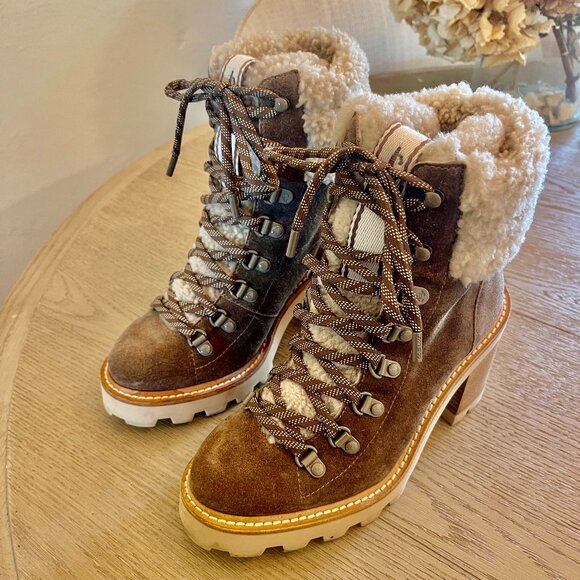 Jimmy Choo Eshe 65 Shearling Boots - Picture 1 of 11